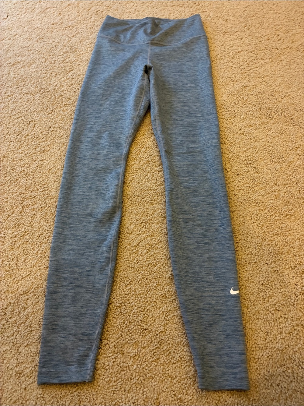 Nike Women’s Heather Blue Gray Athletic Leggings